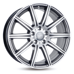 Aluminiumsfelger KT16 DYNAMIC fra KESKIN WHEELS i farge PALLADIUM FRONT POLISH