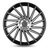 Aluminiumsfelger KT17 HURRICANE fra KESKIN WHEELS i farge BLACK FRONT POLISH