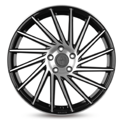 Aluminiumsfelger KT17 HURRICANE fra KESKIN WHEELS i farge BLACK FRONT POLISH