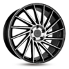 Aluminiumsfelger KT17 HURRICANE fra KESKIN WHEELS i farge BLACK FRONT POLISH