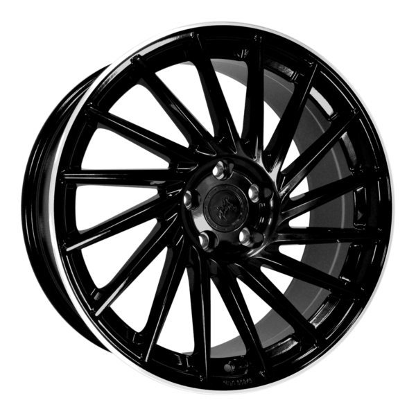 Aluminiumsfelger KT17 HURRICANE fra KESKIN WHEELS i farge BLACK LIP POLISH