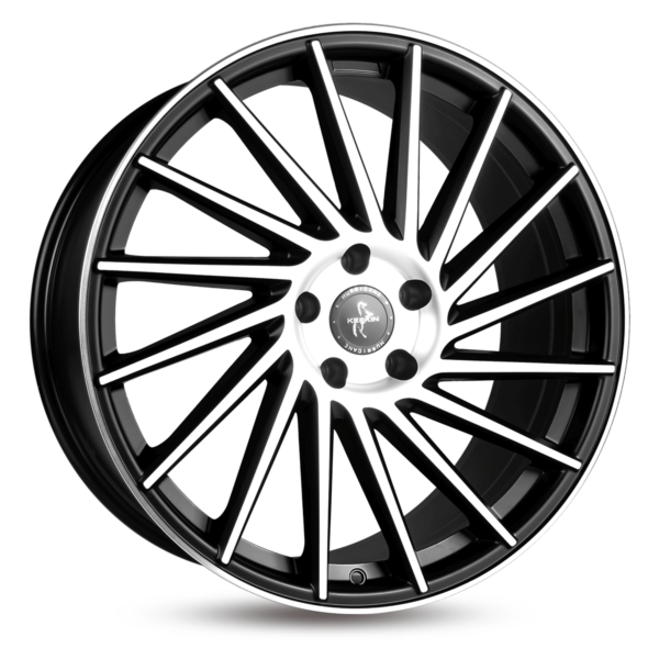 Aluminiumsfelger KT17 HURRICANE fra KESKIN WHEELS i farge MATT BLACK FRONT POLISH