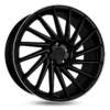 Aluminiumsfelger KT17 HURRICANE fra KESKIN WHEELS i farge MATT BLACK LIP POLISH