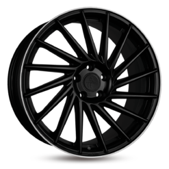 Aluminiumsfelger KT17 HURRICANE fra KESKIN WHEELS i farge MATT BLACK LIP POLISH