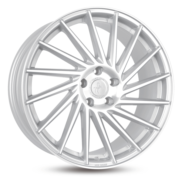 Aluminiumsfelger KT17 HURRICANE fra KESKIN WHEELS i farge SILVER FRONT POLISH