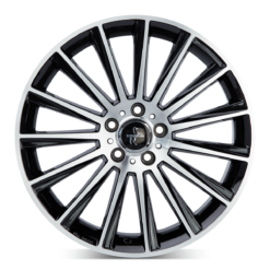 Aluminiumsfelger KT18 TURBO fra KESKIN WHEELS i farge BLACK FRONT POLISH