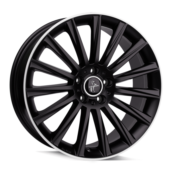 Aluminiumsfelger KT18 TURBO fra KESKIN WHEELS i farge MATT BLACK LIP POLISH