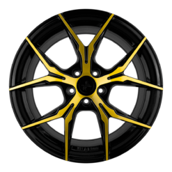 Aluminiumsfelger KT19N KT19N fra KESKIN WHEELS i farge BLACK FRONT GOLD