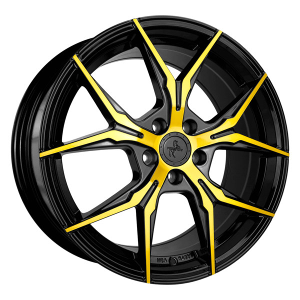 Aluminiumsfelger KT19N KT19N fra KESKIN WHEELS i farge BLACK FRONT GOLD