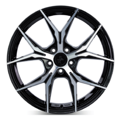 Aluminiumsfelger KT19N KT19N fra KESKIN WHEELS i farge BLACK FRONT POLISH