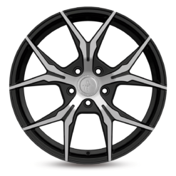 Aluminiumsfelger KT19 ANGEL fra KESKIN WHEELS i farge BLACK FRONT POLISH