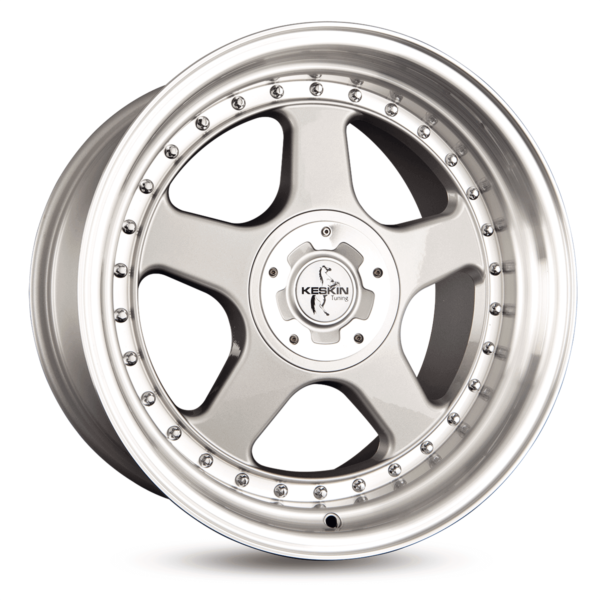 Aluminiumsfelger KT1 KLASSIK fra KESKIN WHEELS i farge SILVER LIP POLISH