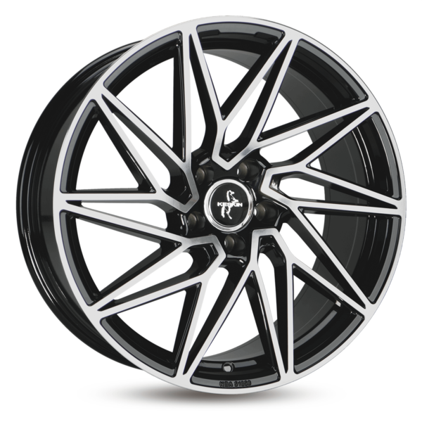 Aluminiumsfelger KT20 FUTURE fra KESKIN WHEELS i farge BLACK FRONT POLISH