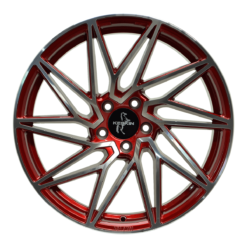 Aluminiumsfelger KT20 FUTURE fra KESKIN WHEELS i farge CANDY RED FRONT POLISH