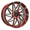 Aluminiumsfelger KT20 FUTURE fra KESKIN WHEELS i farge CANDY RED FRONT POLISH