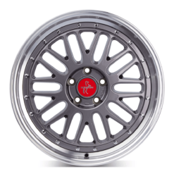 Aluminiumsfelger KT22 RETRO fra KESKIN WHEELS i farge TITAN GREY LIP POLISH