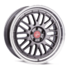 Aluminiumsfelger KT22 RETRO fra KESKIN WHEELS i farge TITAN GREY LIP POLISH