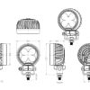 20 stk Arbeidslys Lumary Rotate 50 rundt Flood, 4250 lm, 5700K for 12 og 24 volt | Lumary