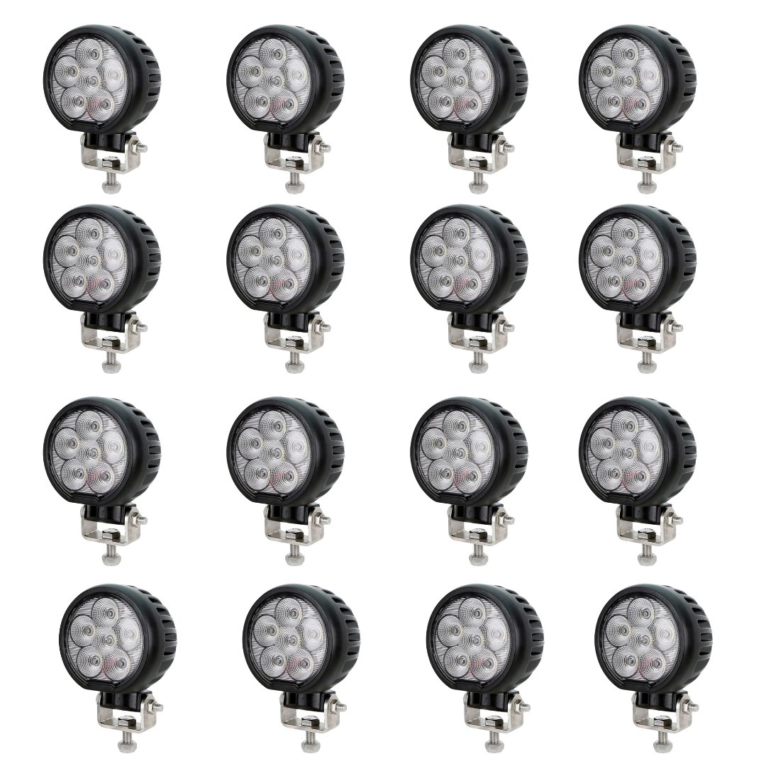 Kasse med 16 stk Lumary Rotate 60 Runde arbeidslys med 20400 lumen | Lumary Kasse med 16 stk Lumary Rotate 60 Runde arbeidslys med 20400 lumen