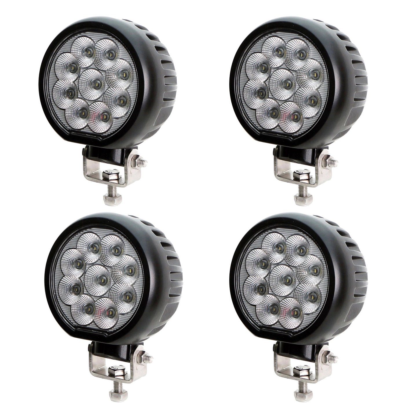 4 stk Lumary Rotate 90 runde arbeidslys Flood 7650 lm, 5700K for 12 og 24 volt | Lumary 4 stk Lumary Rotate 90 runde arbeidslys Flood 7650 lm, 5700K for 12 og 24 volt