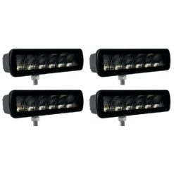 4 stk Lumary Corax 30-X bredt arbeidslys Sort optikk med Osram LED