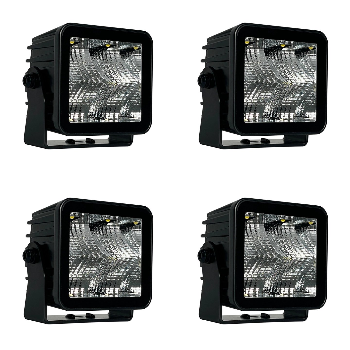 Lumary Corax 40-X kvadratisk arbeidslys 4 stk. Sort optikk med Osram LED | Lumary Lumary Corax 40-X kvadratisk arbeidslys 4 stk. Sort optikk med Osram LED