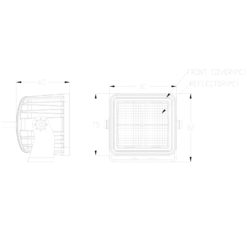 Alternative view of Lumary Corax 40-X kvadratisk arbeidslys 4 stk. Sort optikk med Osram LED