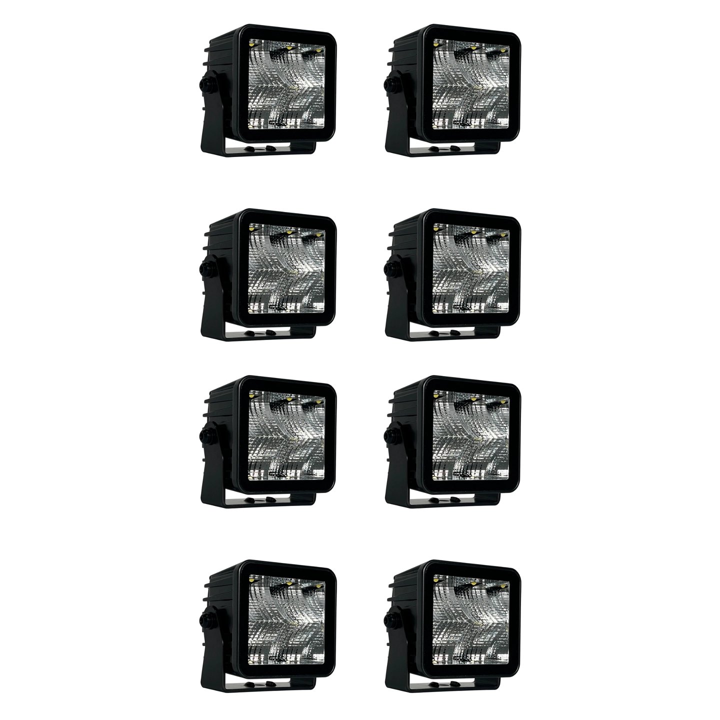 Lumary Corax 40-X kvadratisk arbeidslys 8 stk. Sort optikk med Osram LED | Lumary Lumary Corax 40-X kvadratisk arbeidslys 8 stk. Sort optikk med Osram LED