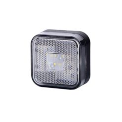 Kvadratisk hvitt markeringslys Med 4 stk LED, 12 og 24V