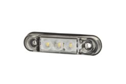 Alternative view of Hvitt slim markeringslys med 3 LED Til pynt og styling, kun 65mm lang