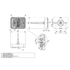 Alternative view of Hvitt markeringslys til front Med 9 stk LED, 12 og 24V, med brakett