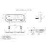 Hvitt Neon markeringslys 1Med 2 stk LED, 12 og 24V, med brakett | Horpol