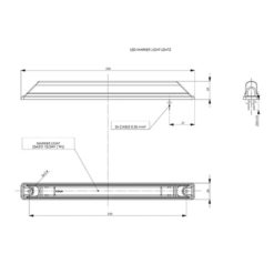 Alternative view of Langt, oransje markeringslys Med 2 stk LED, 12 og 24V
