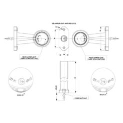 Alternative view of Rødt og hvitt sidemarkeringslys Med 2 stk LED, 12 og 24V, lang arm
