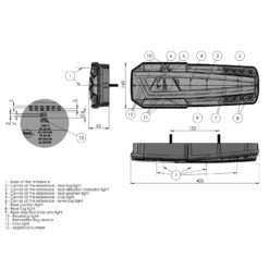 Alternative view of Mavic multifunksjonell venstre baklykt 91 stk LED, 12 og 24V, 6 funksjoner