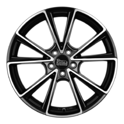 Aluminiumsfelger A5 A5 fra MAM WHEELS i farge MATT BLACK FRONT POLISH