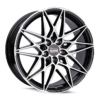 Aluminiumsfelger B2N B2N fra MAM WHEELS i farge BLACK FRONT POLISH