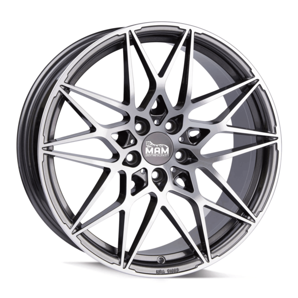 Aluminiumsfelger B2 B2 fra MAM WHEELS i farge PALLADIUM FRONT POLISH