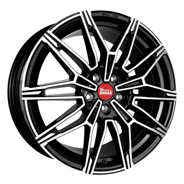 Aluminiumsfelger B3 B3 fra MAM WHEELS i farge BLACK FRONT POLISH