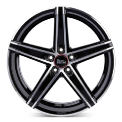 Aluminiumsfelger OX-18 OX-18 fra MAM WHEELS i farge BLACK FRONT POLISH
