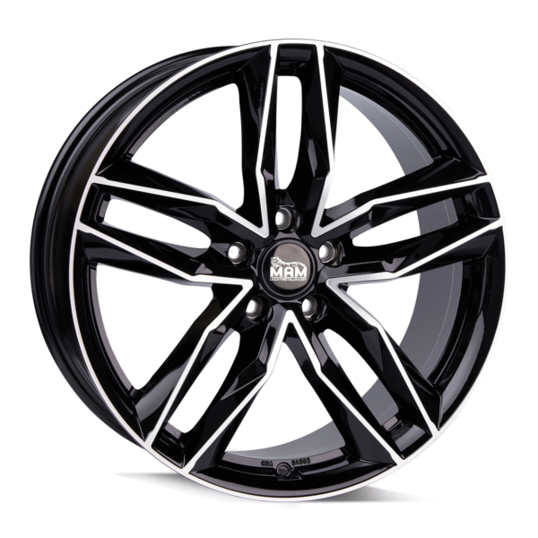 Aluminiumsfelger RS3 RS3 fra MAM WHEELS i farge BLACK FRONT POLISH