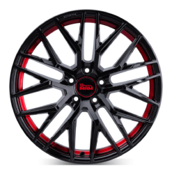 Aluminiumsfelger RS4 RS4 fra MAM WHEELS i farge BLACK PAINTED RED INSIDE
