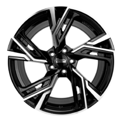 Aluminiumsfelger RS5 RS5 fra MAM WHEELS i farge BLACK FRONT POLISH