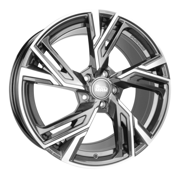 Aluminiumsfelger RS5 RS5 fra MAM WHEELS i farge PALLADIUM FRONT POLISH