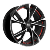 Aluminiumsfelger RS6 RS6 fra MAM WHEELS i farge BLACK FRONT POLISH RED INSIDE