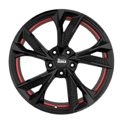 Aluminiumsfelger RS6 RS6 fra MAM WHEELS i farge BLACK PAINTED RED INSIDE