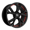 Aluminiumsfelger RS6 RS6 fra MAM WHEELS i farge BLACK PAINTED RED INSIDE