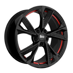 Aluminiumsfelger RS6 RS6 fra MAM WHEELS i farge BLACK PAINTED RED INSIDE