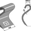 Komplett kniv til Mulag med 108mm kniv Bolt og låsering med bolt | Komplette kniver til: