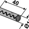 Komplett kniv til Mulag med 108mm kniv Bolt og låsering med bolt | Komplette kniver til: